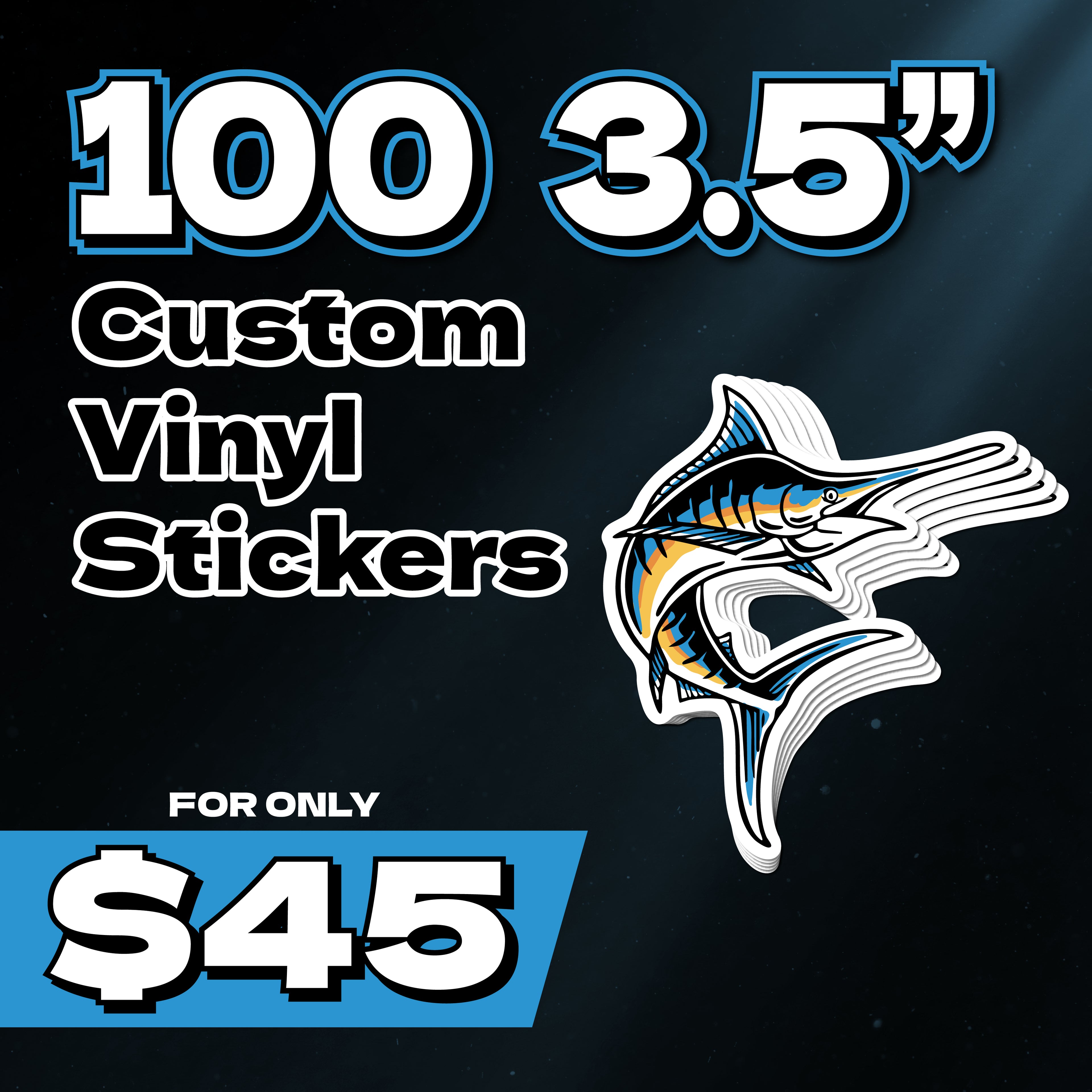 100 3.5" Custom Vinyl Stickers