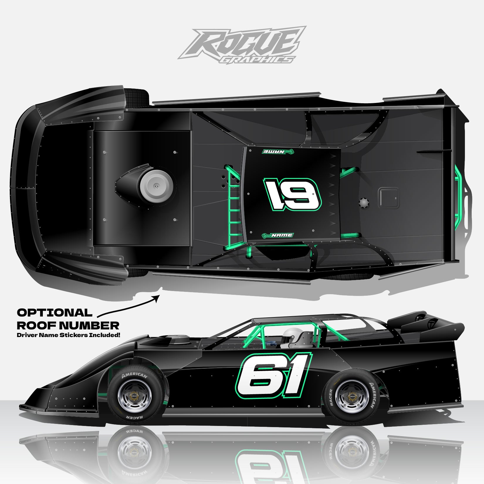 Dirt Late Model Number Kit – Rogue Graphics