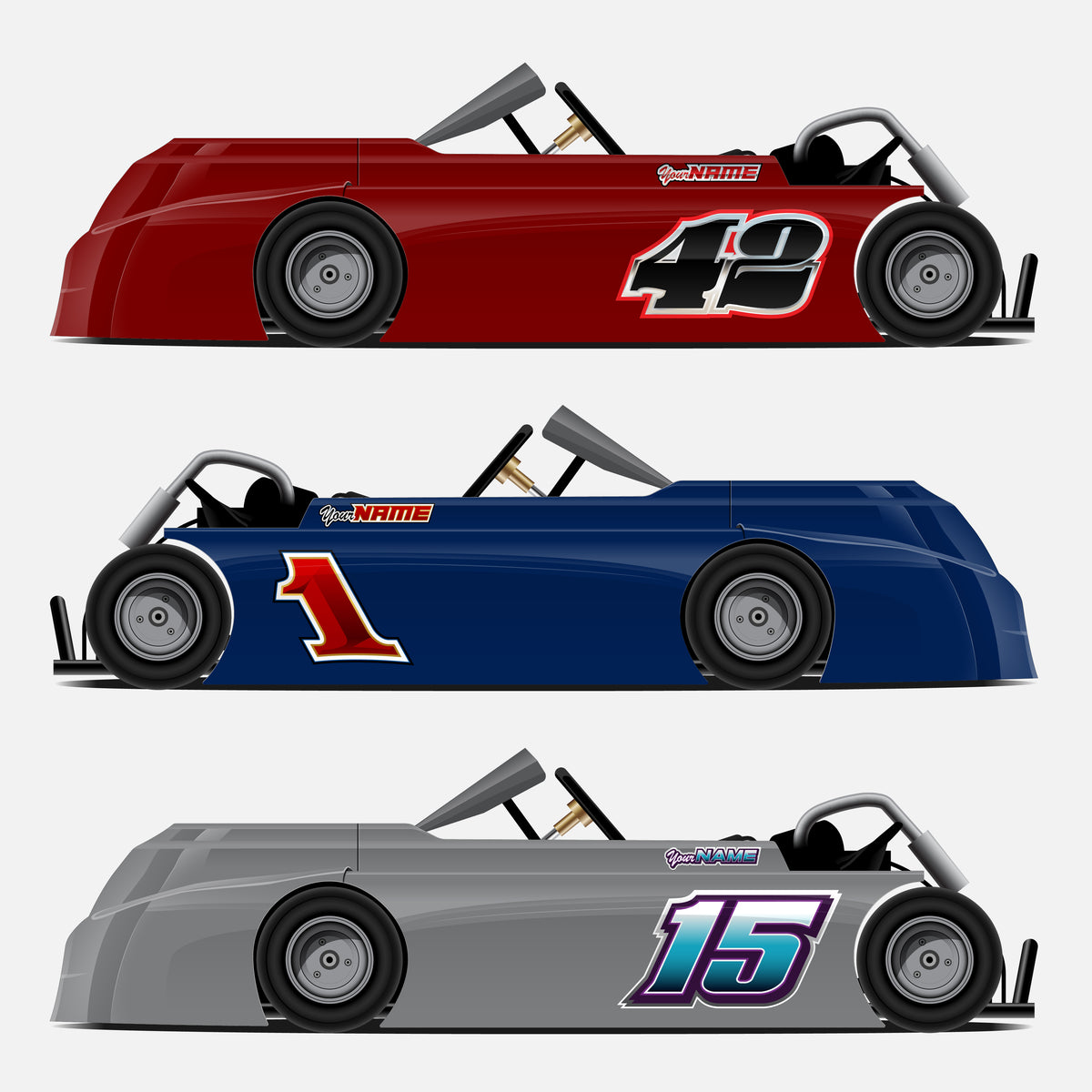 Flat Kart Number Kit – Rogue Graphics
