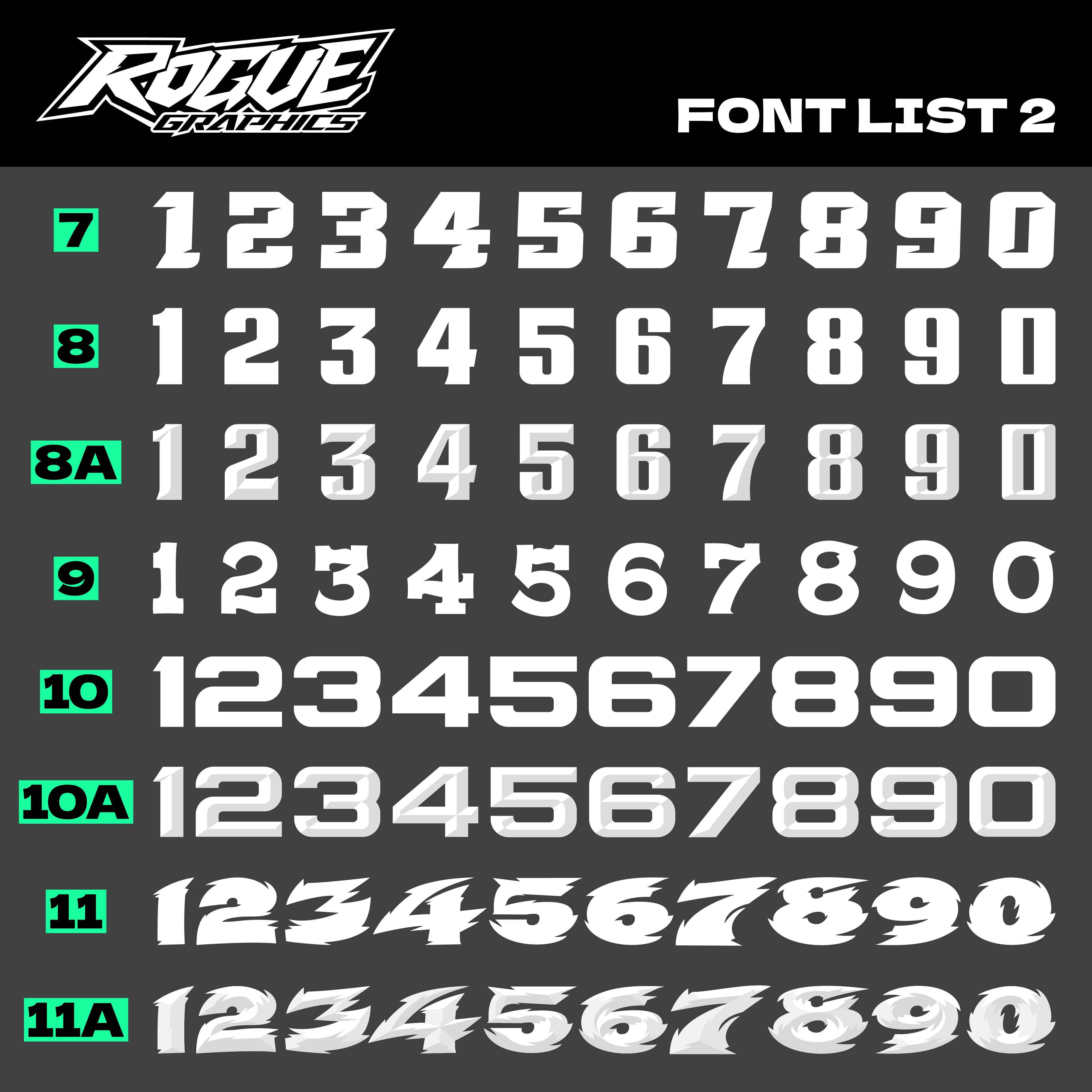 Champ Kart Number Kit – Rogue Graphics